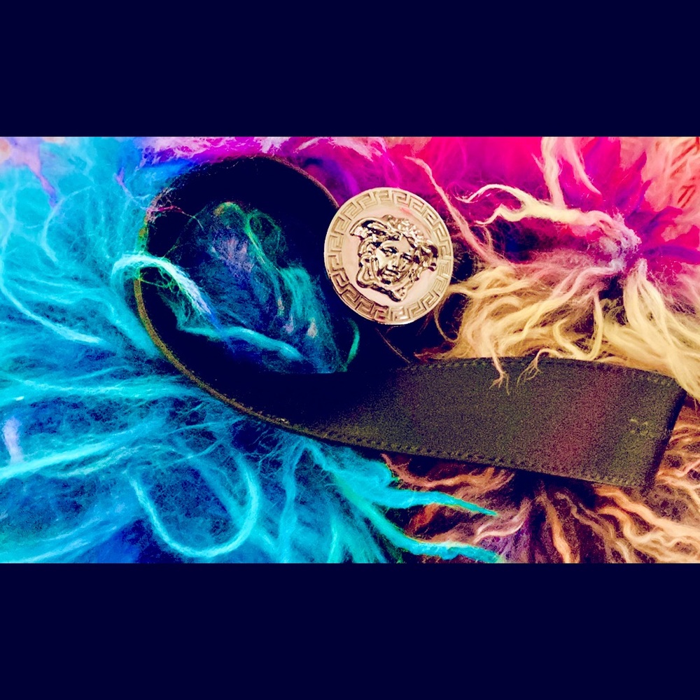 Authentic Versace leather belt